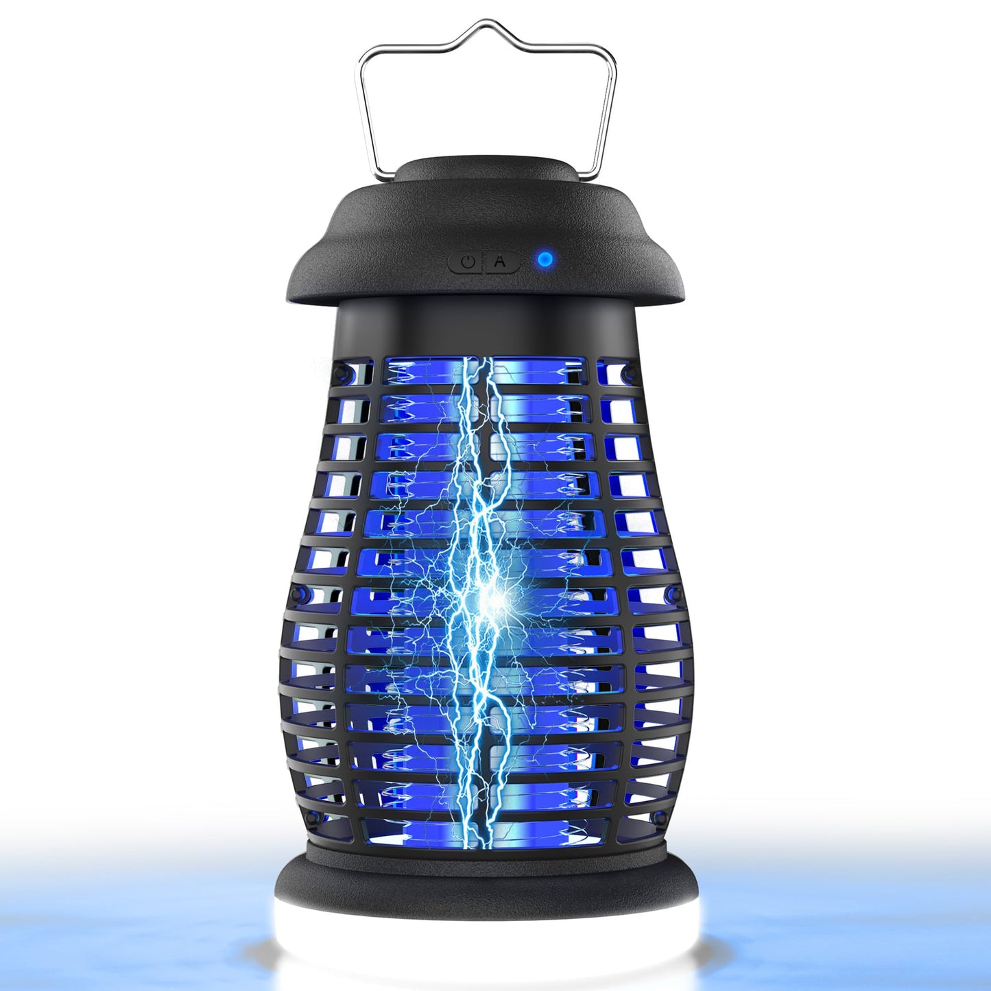 Bug Zapper Outdoor & Indoor Cordless Mosquito Zappers with Rechargeable 4800mAh Battery & Camping Light Electric Fly Trap for Patio, Kitchen, Backyard and Garden Portable Gnat Killer