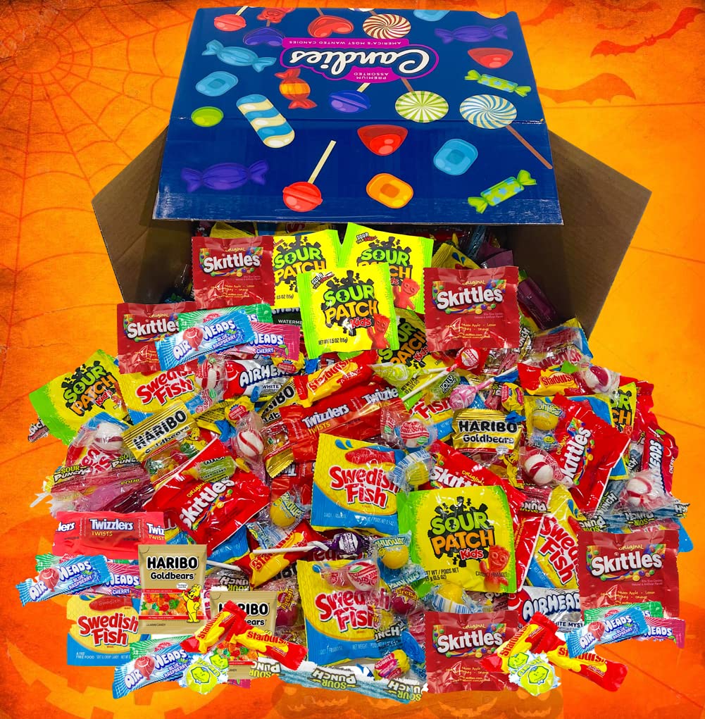 HUGE Assorted Candy PARTY MIX BOX 6.50 LBS/104 OZ Over 255 Individually Wrapped Candies of All Time America's Most (104)