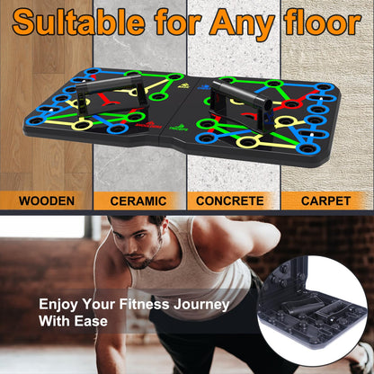 AERLANG Solid Push Up Board, Portable 30 in 2 Workout Set for Push Up, Multi-functional Pushup Handles for Strength Training, Fat Burning Push Up Bar for Home Gym, Perfect Chest Workout Equipment for Men & Women