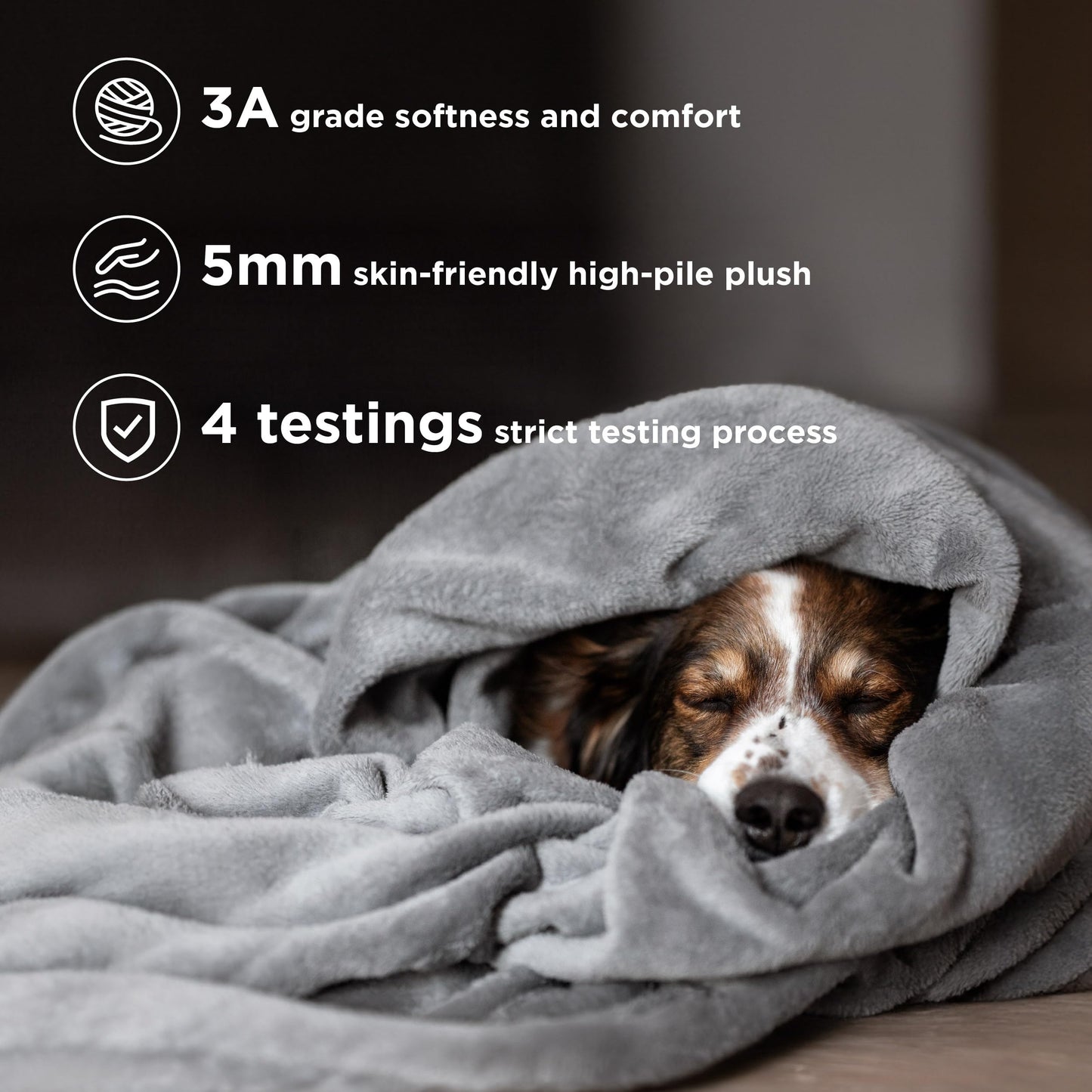 Bedsure Fleece Throw Blanket for Couch Grey - Lightweight Plush Fuzzy Cozy Soft Blankets and Throws for Sofa, 50x60 inches