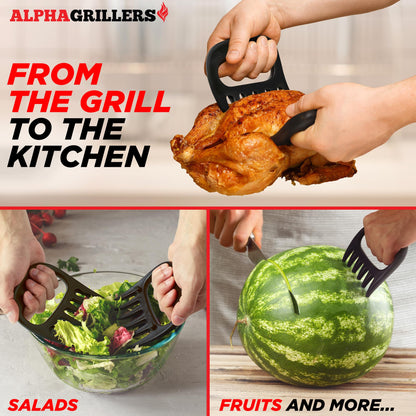 Alpha Grillers Meat Shredder Claws - Grilling Accessories Gifts for Men Dad Him Husband Son Boyfriend Birthday - BBQ Accessories Grill Puller for Cooking Shredding Barbecue Smoker Pulled Pork Chicken