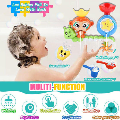 Bath Toys for Kids Ages 1-3 Toddler Bath Toys for Babies 1 2 3 Year Old Boys Girls Water Bathing Tub Toy for 12 18 Months Infant with Cups