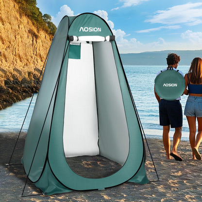 AOSION Privacy Shower Tent,Pop Up Changing Tent,Camp Bathroom Changing Dressing Room,Sun Sunshade Canopy Outdoor Rain Shelter for Camping Hiking Beach Picnic Fishing. (Army Green)