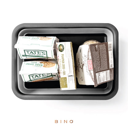 BINO Collapsible Wash Basin - Grey | Portable Dish Tub | Kitchen | Camping | Sink | Home Essentials | Baby Travel | Folding Dish Pan for Maximum Space Saving