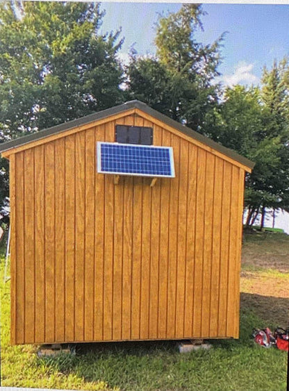 Amtrak Solar 12-Inch 50W Solar Attic Fan with Thermostat, Made in USA – Quiet Gable Vent Fan for Attic, Garage, Shed, Greenhouse – Plug and Play Cooling, Reduces Heat and Moisture