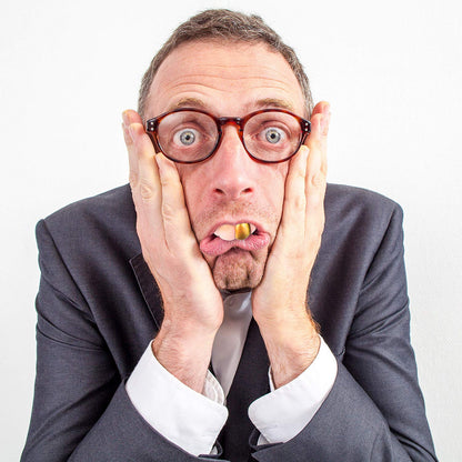 Boao 24 Pieces Halloween Vampire Teeth Fake Gnarly Gag Teeth Ugly Joke Tooth Prank Denture Funny Costume for Halloween Cosplay Photos Props, Birthday Surprise Party Favors