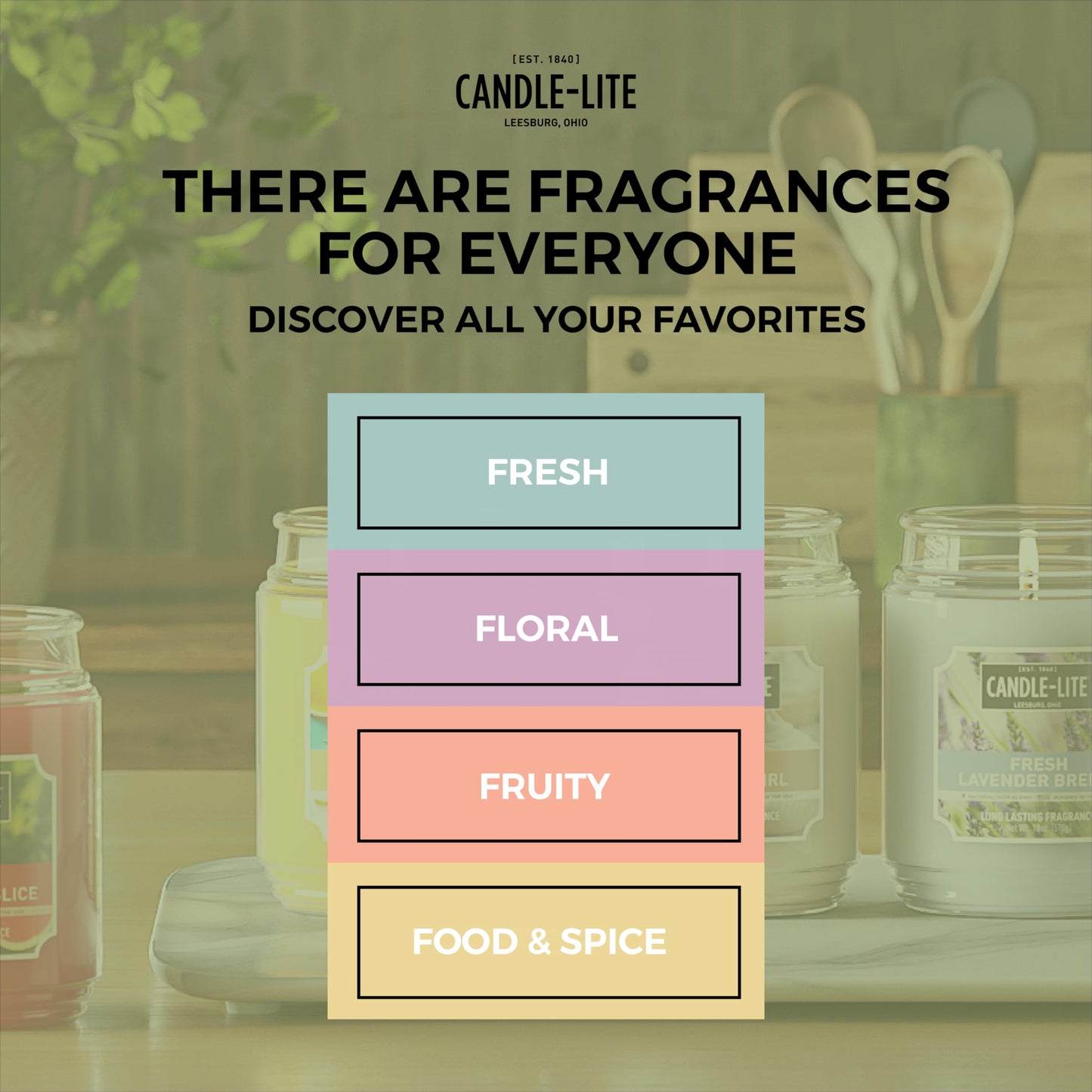 Candle-lite Fall Scented Candles, Creamy Vanilla Swirl, 18 oz Jar, Proudly Poured in The USA, Aromatherapy Candle, Single-Wick with 110 Hours of Burn Time, Perfect for Creating a Relaxing Ambiance