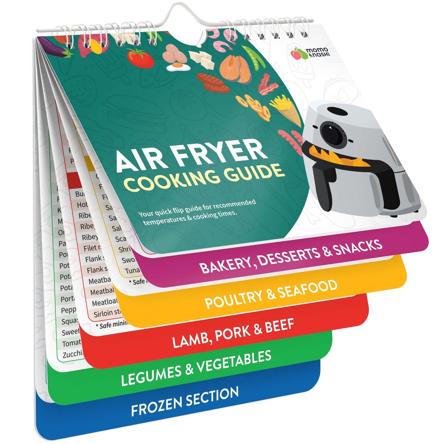 Air Fryer Cheat Sheet Magnets Cooking Guide Booklet - Air Fryer Cookbooks - Air Fryer Liners - Air Fryers Kitchen Gifts Gadgets 2025 - Air Fryer Accessories - Air Fryer Cooking Guide