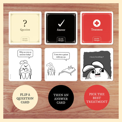 Horrible Therapist: Extra Horrible Edition by Exploding Kittens - A Card Game for 3-8 Players, Ages 17+ - Adult Party Game for Family Night