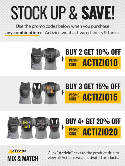 Actizio Men's Workout Shirt Cotton Fabric Tank Top Sleeveless Sweat Activated Motivational Exercise Gym Athletic Fit Moisture Wicking Fitness Shirt - Workout Complete (Size L)