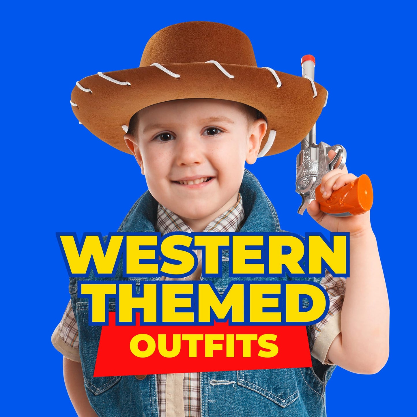 Brown Felt Kids Cowboy Hat - (pack Of 2) Western-themed Children's Cosplay Costume Accessory Prop For Party Favor Supplies, Toddler Cowboy Hat For Playing Dress-up Costume For Young Boys And Girls