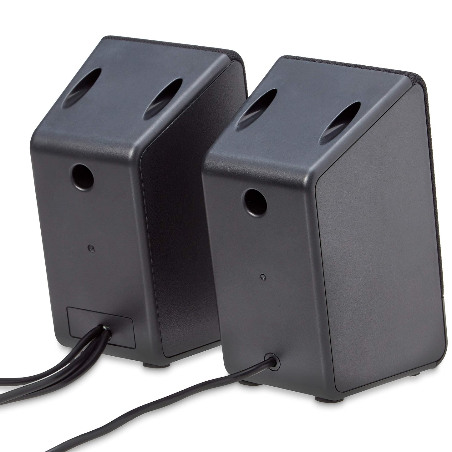 Amazon Basics USB-Powered Computer Speakers for Desktop or Laptop PC with Volume Control, Plug-N-Play, Black