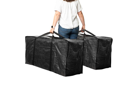BAG-THAT! 68.5 GAL 2 Pack XXL Jumbo Extra Large Heavy Duty Stronger Handles Storage Bags Moving Totes Zippered Reusable Wrap Around Handle Storage Totes