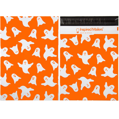 Inspired Mailers - Halloween Poly Mailers 10x13 Variety Pack of 40-10 each: Candy Corn, Ghosts, Orange Ghosts, Spiderwebs - Shipping Envelopes (10x13, 40 Pack)