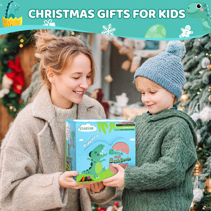Bath Bombs for Kids with Surprise Toys Inside - 9 Pack Organic Dinosaur Bath Bombs Gift Set, Bubble Bath Fizzes, Dinosaur Toys for Kids 3 4 5 6 7 8 9 Years, Stocking Stuffers for Kids, Christmas Gifts