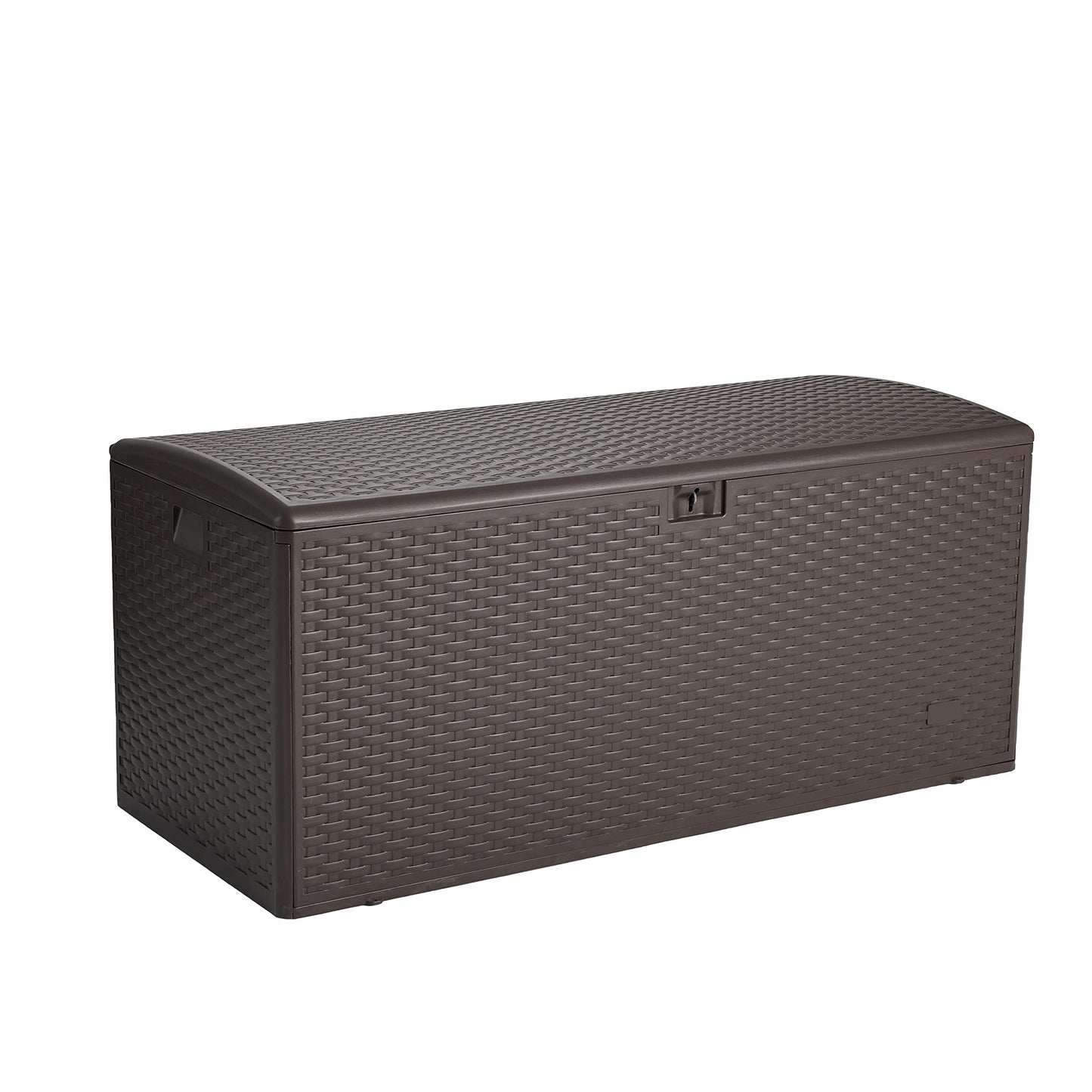 Amazon Basics Outdoor Patio Storage Box 150 Gallon Deck Box, Waterproof and Weather-resistant, Furniture Cushions Garden Tools, Brown