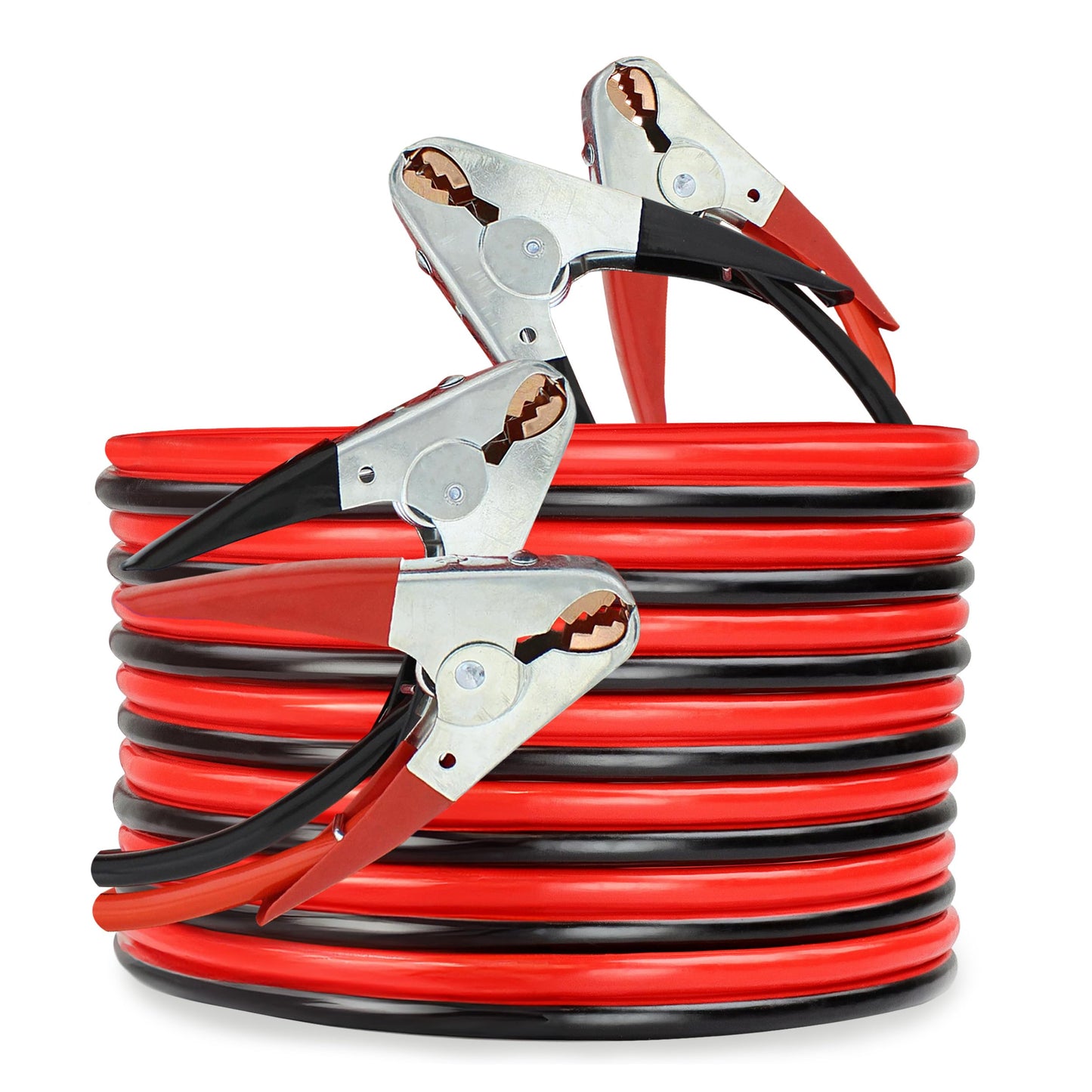 ABN Jumper Cables, 25ft Long, 2-Gauge, 600 AMP – Commercial Automotive Vehicle Booster Cables – Motorcycle Car ATV