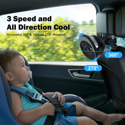 AMACOOL Portable Misting Stroller Fan, Rechargeable Mister Fan with Water Spray, 270°Pivoting, Flexible Tripod Clip on Mist Cooling Fans for Disney Travel Beach Outdoor Car Seat Treadmill Golf Cart