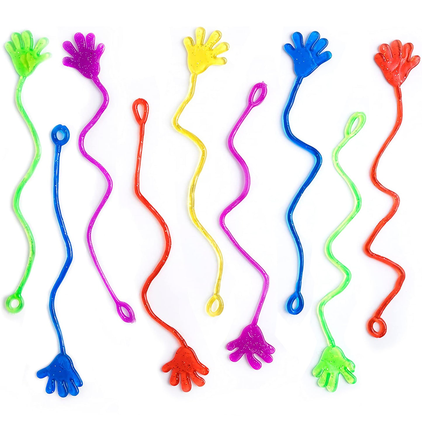 75 Pcs Bulk Sticky Hands for Kids - Mini Slappy Slap Little Small Hands Sticky Toy - Boys & Girls Goodie Bags Stuffers Party Favors for Birthday, Halloween, Treasure Box, Carnival Prizes Rewards