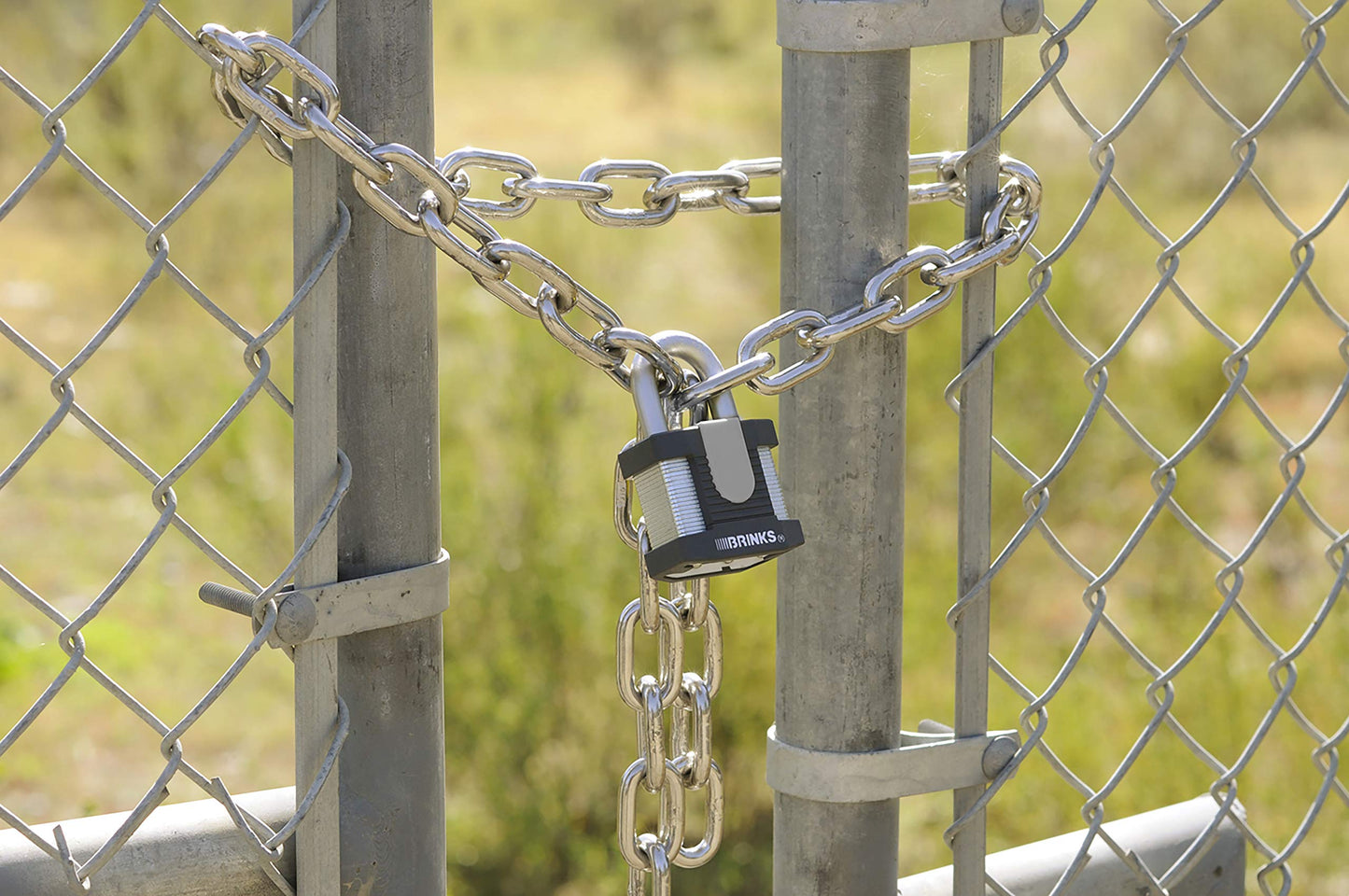 BRINKS - 50mm Commercial Laminated Steel Keyed Padlock - Solid Steel Body with Boron Steel Shackle, Chrome