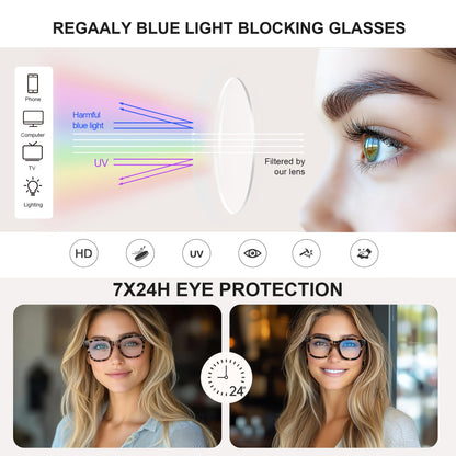 Blue Light Blocking Glasses For Woman/Men,Computer Glasses,Anti Eyestrain & UV Protection Eyeglasses