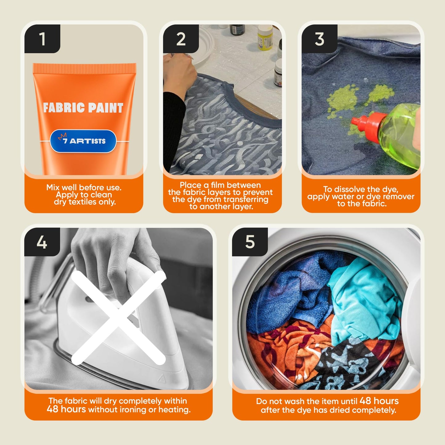 7 Artists Sky Blue Fabric Paint 2 fl. oz – Light Blue Fabric Paint for Clothes Permanent | Textile Paint for Upholstery, Sneakers, Canvas Tote Bags, T-Shirt Painting | Pintura para Ropa y Zapatos