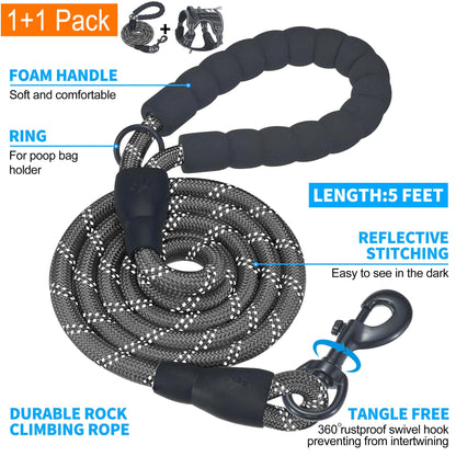 Beebiepet Heavy Duty Tactical Dog Harness for Medium Dogs, No Pull Adjustable Pet Harness Reflective Service Training Easy Control Pet Vest Military K9 Working Dog Harnesses- Medium, Black