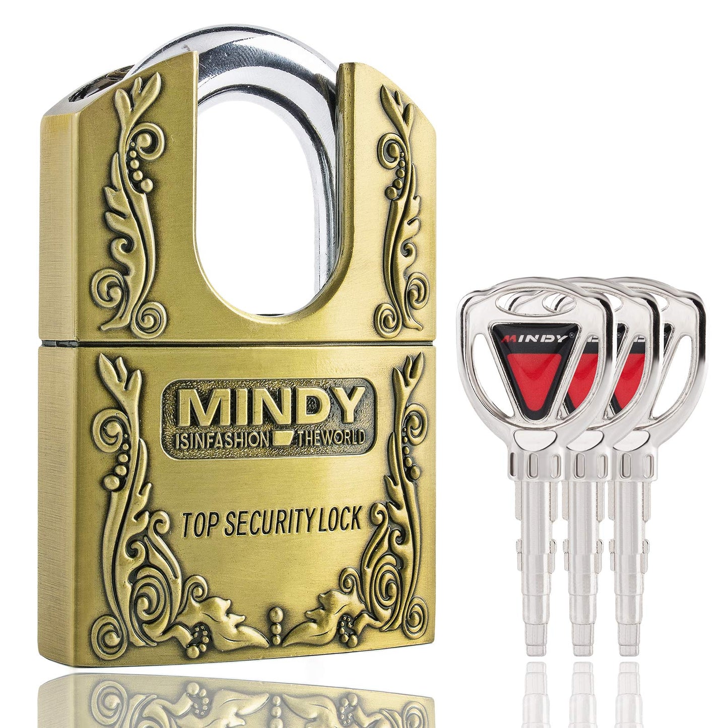 3 Keys 40mm Heavy Duty Warehouse Shrouded Hardened Keyed Padlock Top Security Lock