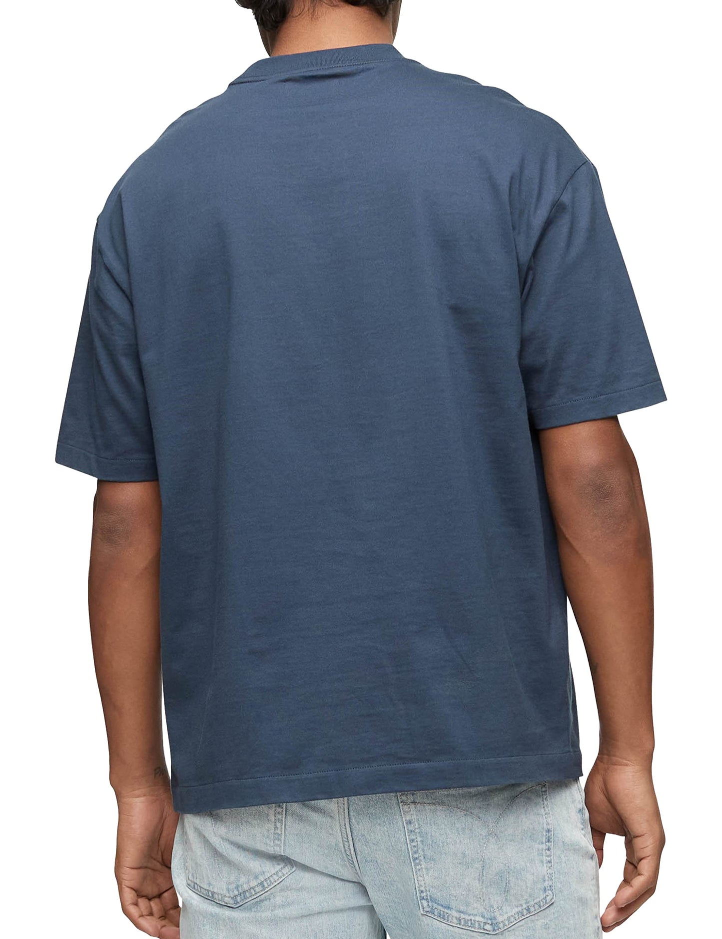 Calvin Klein Men's Relaxed Fit Monogram Logo Crewneck T-Shirt Ink