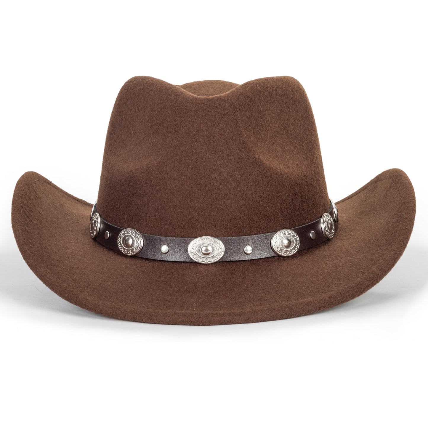 IZUS Western Outback Felt Cowboy Hat for Women Cowgirls-Fedora Rodeo-Hat 22"-22.75" fit for Medium