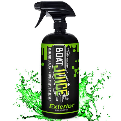 Boat Juice 2in1 Exterior Boat Cleaner & Protectant Spray | Water Spot Remover with SiO2 Ceramic Sealant | Pina Colada Scent | Marine Detailing & Boat Cleaning Supplies | Made in USA (32oz)