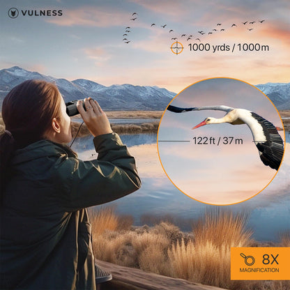 Binoculars for Adults | Compact Small Mini Travel Binocular for Bird Watching High Powered Electronics Cruise Ship Essentials Norwegian Alaska Must Haves Hiking Camping Gear a by VULNESS (Black, 8X21)