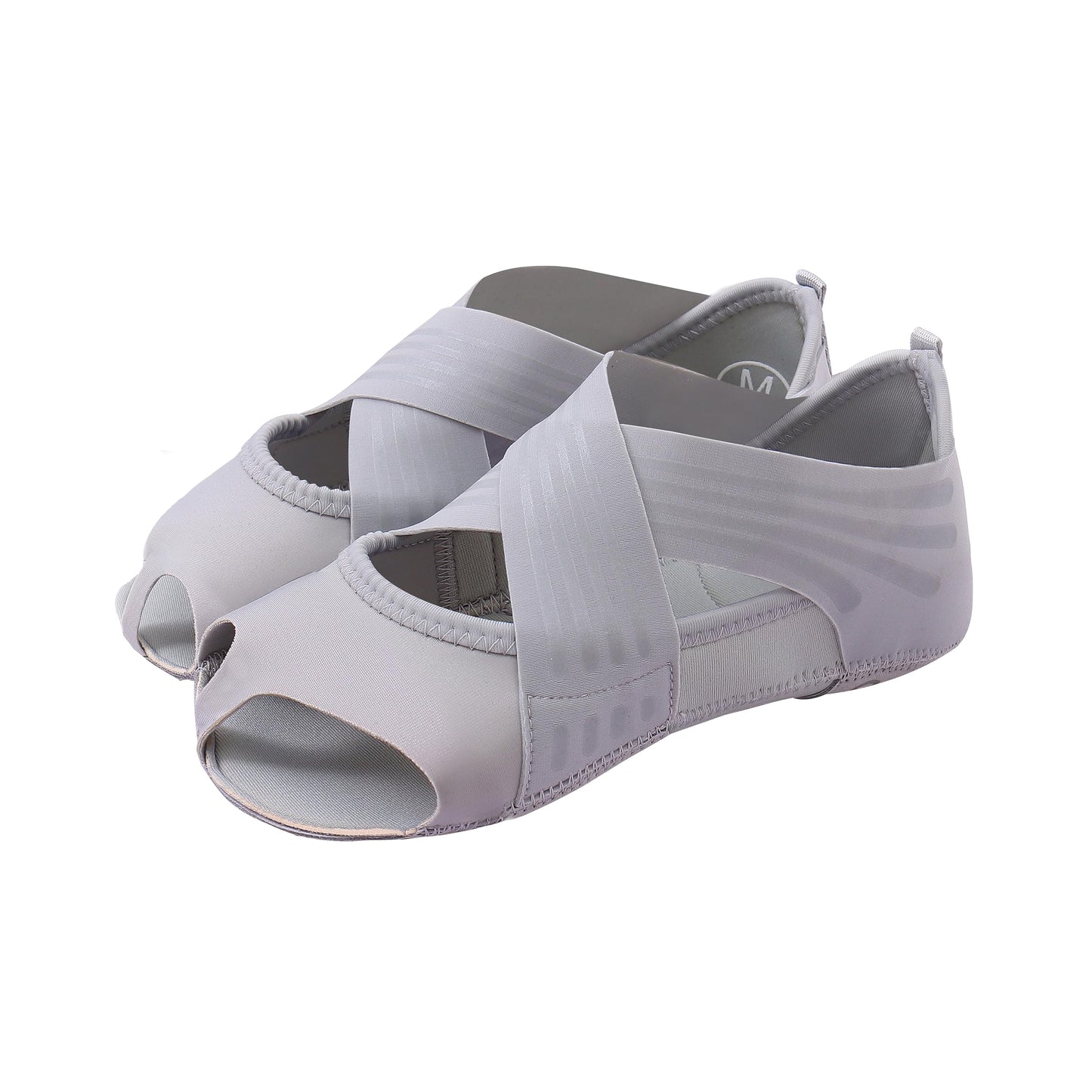 ABIRAM Yoga Socks Toeless Non-Slip Grips & Straps, for Pilates, Barre, Ballet, Bikram, Workout for Women