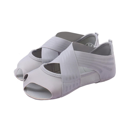 ABIRAM Yoga Socks Toeless Non-Slip Grips & Straps, for Pilates, Barre, Ballet, Bikram, Workout for Women