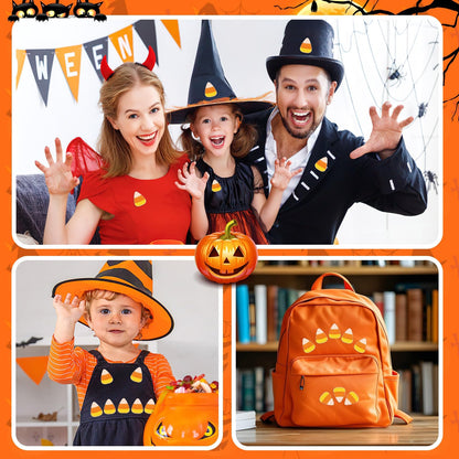 AUGSUN 30pcs Halloween Candy Corn Iron On Patches Embroidered Sew On Applique Repair Patch DIY Crafts for Clothing Jacket Jeans Pants Dress Backpack Hat