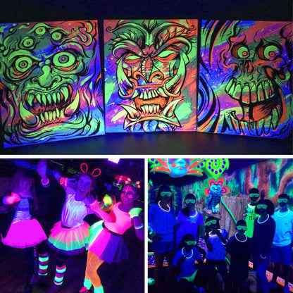 Atfoyer 40W LED Black Light Bar for Glow Party, Blacklight with Plug &Switch, Each Light Up 484 Sq.ft Area, Halloween Glow Lights, Fluorescent Body Paint, Stage Lighting