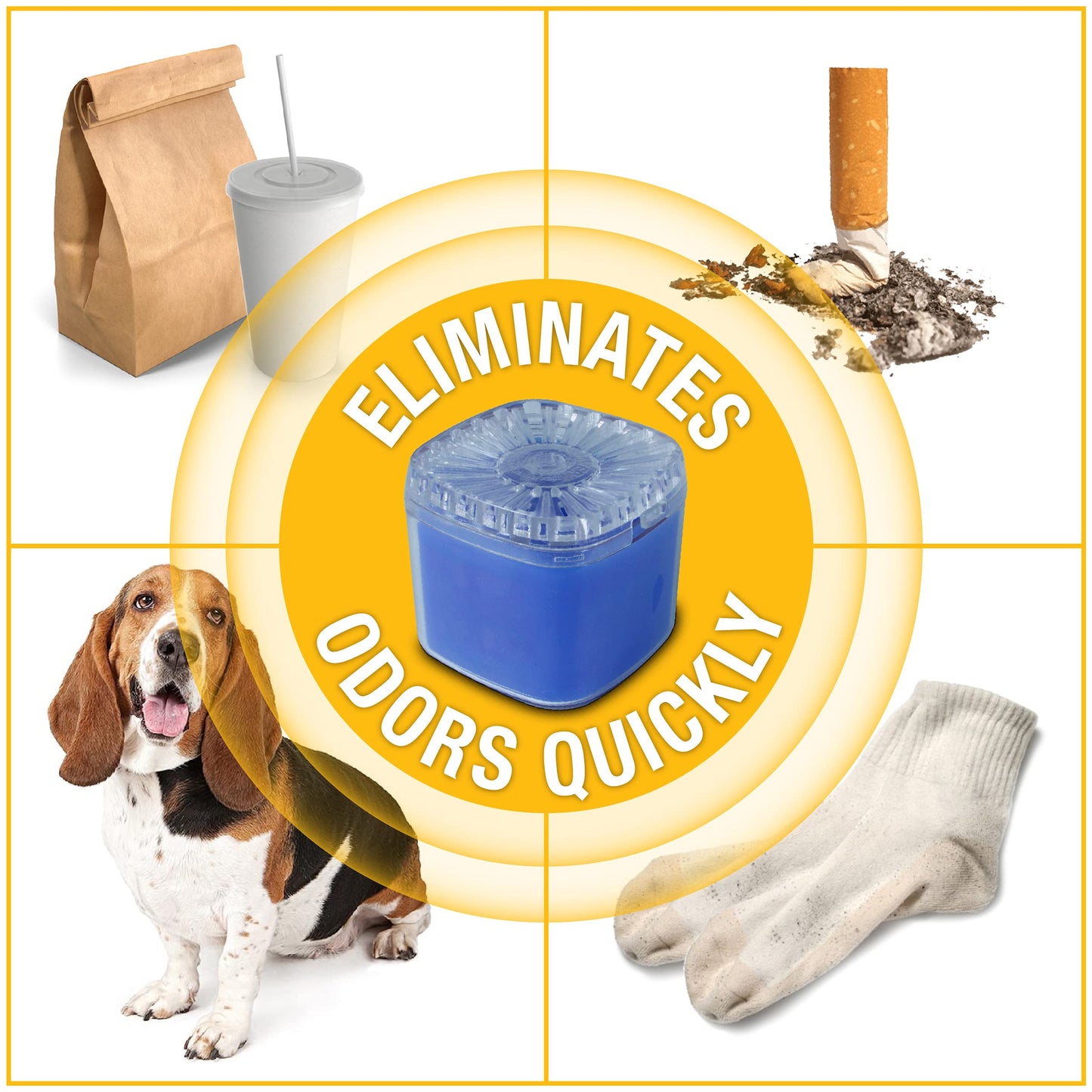 ARM & HAMMER AH8300NEC 4.5oz Gel Air Freshener, New Car, 1 Pack