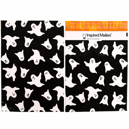 Inspired Mailers - Halloween Poly Mailers 10x13 Variety Pack of 40-10 each: Candy Corn, Ghosts, Orange Ghosts, Spiderwebs - Shipping Envelopes (10x13, 40 Pack)