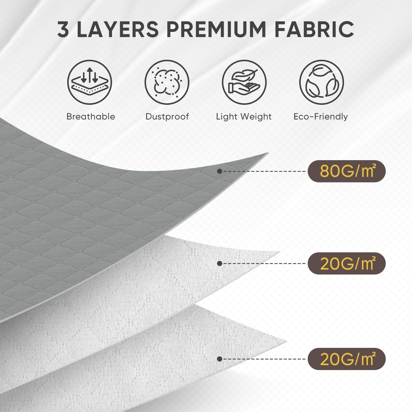 BALEINE 6 Pack Clothes Storage Bags, 24 Gallon Storage Containers with Reinforced Handle, Sturdy Zipper, Closet Organizer for Blanket, Comforter, Pillow, Bedding (Grey, 6 Pack)