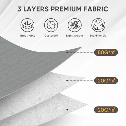 BALEINE 6 Pack Clothes Storage Bags, 24 Gallon Storage Containers with Reinforced Handle, Sturdy Zipper, Closet Organizer for Blanket, Comforter, Pillow, Bedding (Grey, 6 Pack)