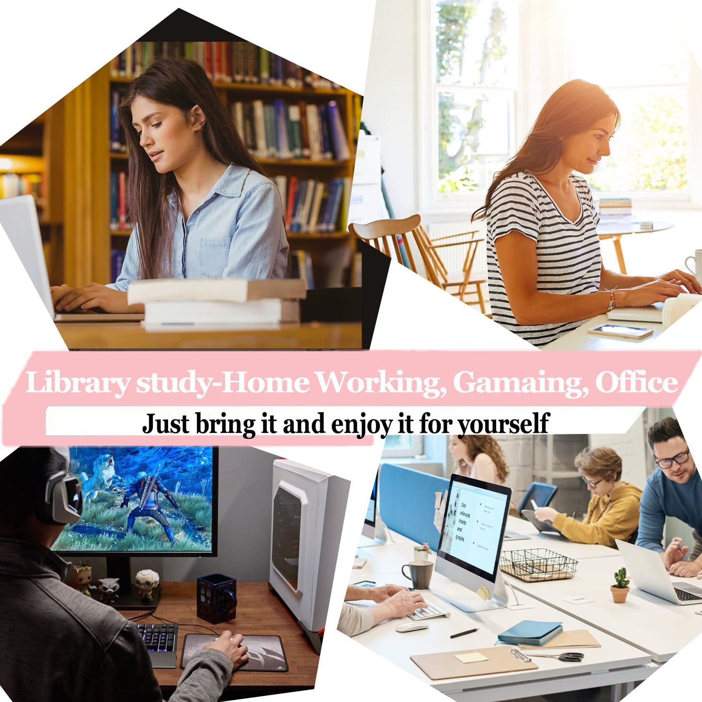 BamLue Upgrade Cleanable PU Leather Keyboard Wrist Rest, Gel Mouse Wrist Pillow Pad Set for Easy Typing & Pain Relief for Laptop, Office & Home, Ergonomic Sets for Keyboard-Pink