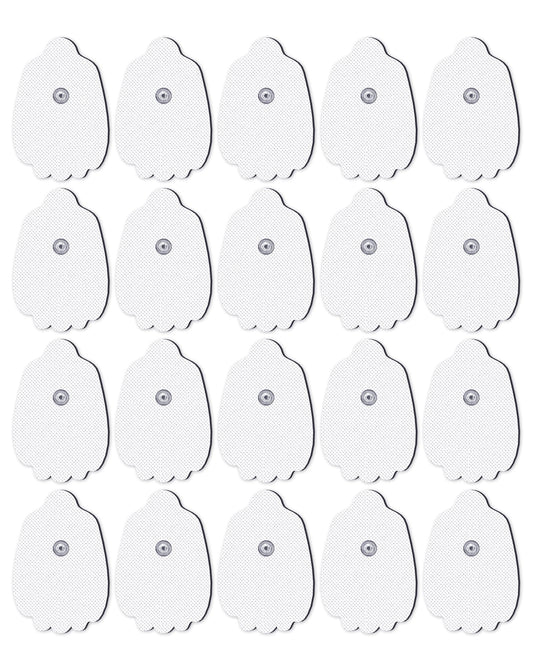 20-Pack TENS Unit Replacement Pads, Long-Lasting Snap Electrodes for 50 Times of Use per Pad, Latex-Free TENS Pads Set Compatible with TENS EMS Devices Using 3.5mm Button Lead Wires