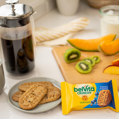belVita Blueberry Breakfast Biscuits, Value Pack, School Snacks, 12 Packs (4 Biscuits Per Pack)