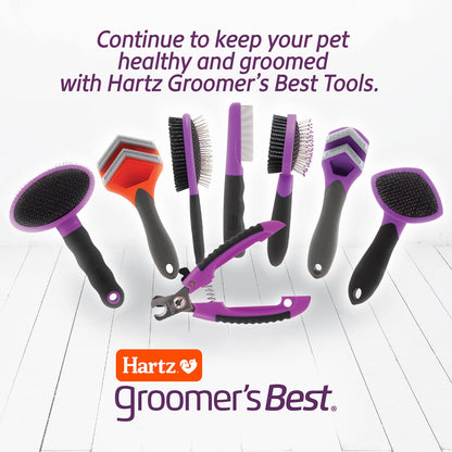 Hartz Groomer's Best Small Slicker Brush for Cats and Small Dogs, Black/Violet, 1 Count