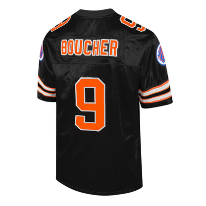Bobby Boucher #9 The Waterboy Adam Sandler Movie Mud Dogs Bourbon Bowl Football Jersey(Black-L)