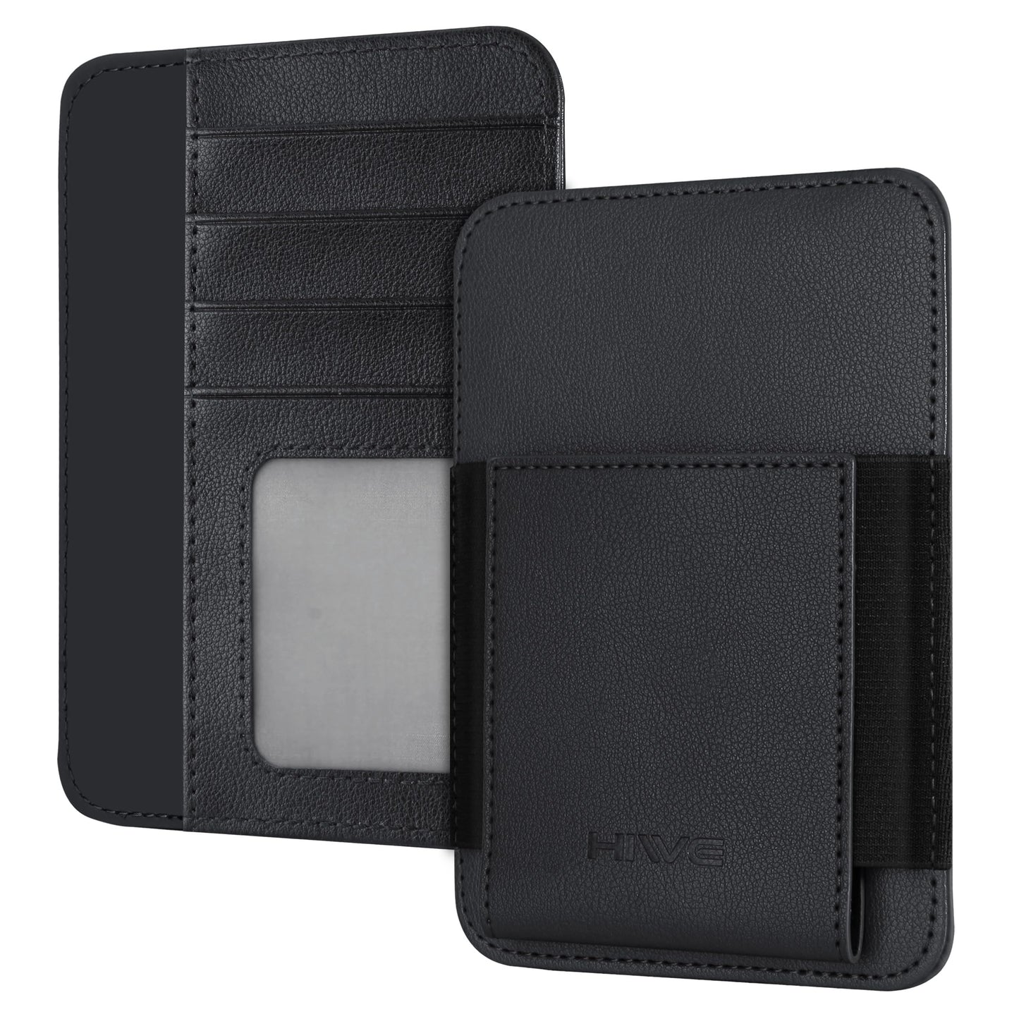 HiWe Passport Holder for Travel, Minimalist RFID Passport Holder, Leather Passport Wallet Cover Case for Men & Women, ID Window, Black