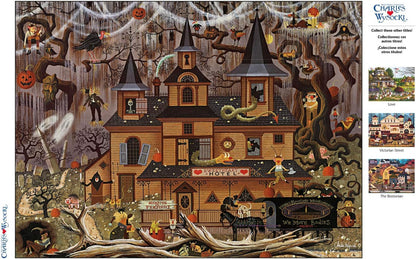 Buffalo Games - Charles Wysocki - Trick or Treat Hotel - 1000 Piece Jigsaw Puzzle For Adults -Challenging Puzzle Perfect for Game Nights - Finished Size is 26.75 x 19.75