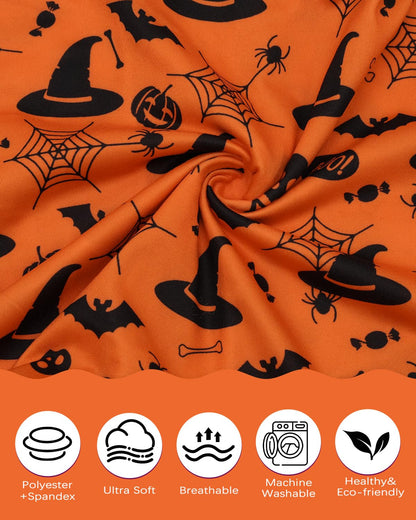 ALVABABY Toddler Pillowcases Stretchy Soft Kids Pillow Cover 2 Pack Fit 13"x 18" or 12"x16" Envelope for Girl Boy Sleepy Travel Halloween 2TPE34A