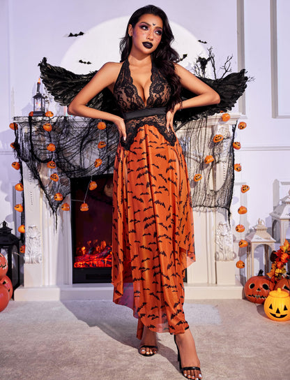 Avidlove Women Lingerie Deep V Neck Nightwear One Piece Sexy Nightgowns Mosaic Lace Mesh Dress 2023