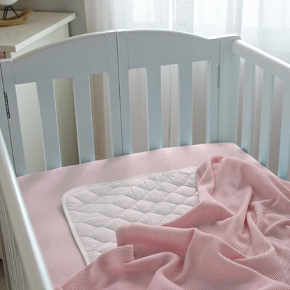 American Baby Company 100% Natural Cotton Fitted Mini Crib Sheet 38" x 24" - Soft & Breathable Small Nesting Portable Crib Sheet, Fits Pack N Play Mattresses, Baby Pink, for Boys & Girls